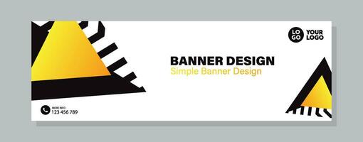 Colorful template banner with gradient color and black color. Design with abstract shape. vector