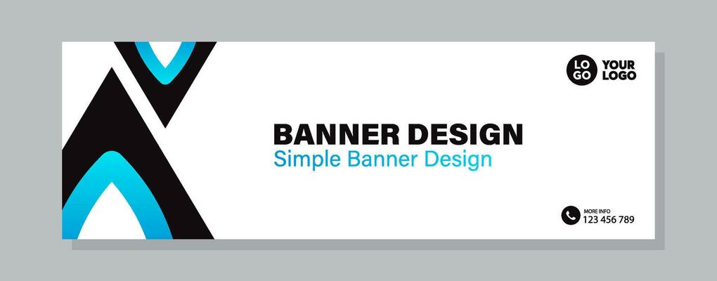 Colorful template banner with gradient color and black color. Design with abstract shape.