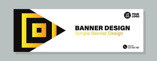 Colorful template banner with gradient color and black color. Design with abstract shape. vector