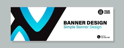Colorful template banner with gradient color and black color. Design with abstract shape. vector