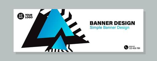 Colorful template banner with gradient color and black color. Design with abstract shape. vector