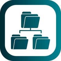 Folder Sharing Vector Icon Design