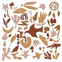 Set of scribble.Set of hand drawn various shapes vector abstract elements
