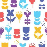 Abstract modern floral seamless pattern. Simple minimalistic pattern vector