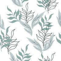 Seamless pattern with leaves.Endless floral pattern vector