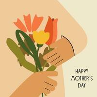 Happy Mothers day greeting card vector