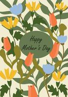 Happy Mothers day greeting card. Design element for card, poster, banner, and other use vector