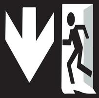 a white and black sign with an arrow pointing to the right vector