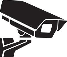 a black and white image of a security camera vector