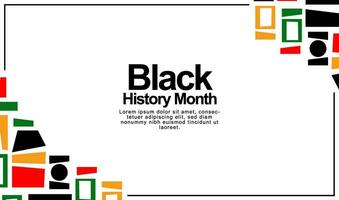 Abstract frame background of black history month vector