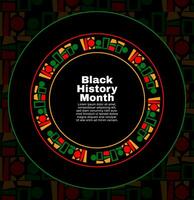 banner for black history month with circular pattern vector