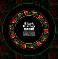 banner for black history month with circular pattern vector