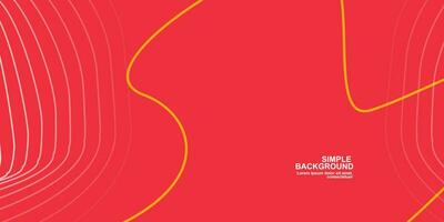 red background simple with line vector