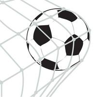 Football soccer ball in the net icon vector illustration. Football goal scored