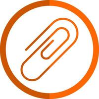 Paper Clip Vector Icon Design