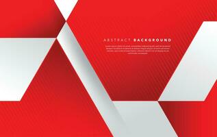 modern red and white abstract background design template vector