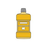 cartoon Vector illustration mouth wash icon in doodle style