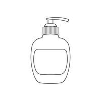 Hand drawn cartoon Vector illustration liquid soap icon in doodle style