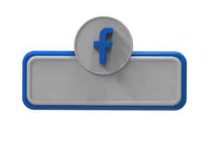 Social media icon logo lower third web banner 3d design render png