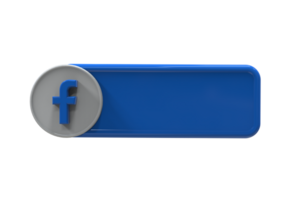 sociaal media icoon logo lager derde web banier 3d ontwerp geven png