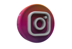 logotyp ikon 3d social media i modern png