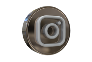 logotyp ikon 3d social media i modern png