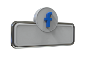 Social media icon logo lower third web banner 3d design render png