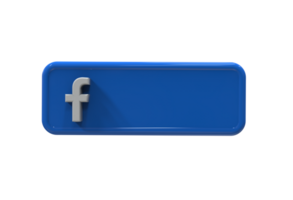 Social media icon logo lower third web banner 3d design render png