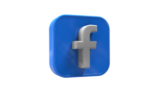 logo icône 3d social médias dans moderne png