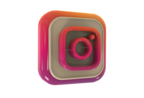 logotipo ícone 3d social meios de comunicação dentro moderno png