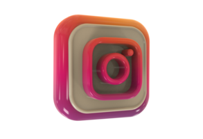 logo icon 3d social media in modern png