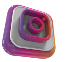 Logo Symbol 3d Sozial Medien im modern png