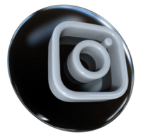 logotyp ikon 3d social media i modern png
