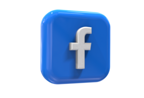 logo icono 3d social medios de comunicación en moderno png