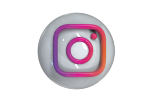 logo icon 3d social media in modern png