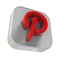 logo icon 3d social media in modern png