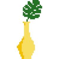 Tree cartoon icon in pixel style. vector