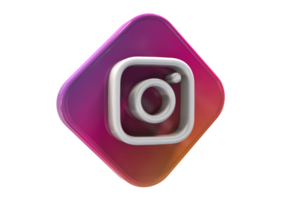 logotyp ikon 3d social media i modern png