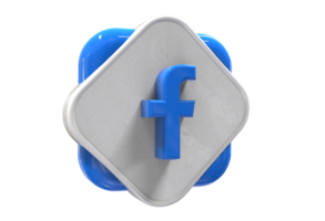 logo icono 3d social medios de comunicación en moderno png