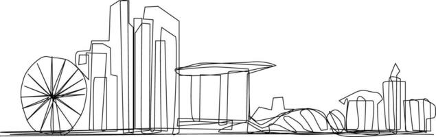 illustration of a office buildings vector