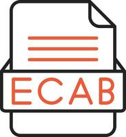 ecab archivo formato vector icono