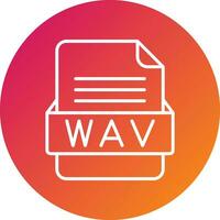 wav archivo formato vector icono