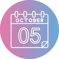 5 October Vector Icon