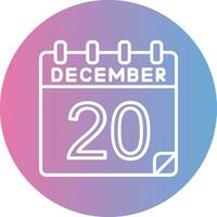 20 December Vector Icon