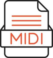 MIDI File Format Vector Icon