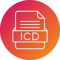 icd archivo formato vector icono