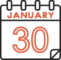 30 January Vector Icon