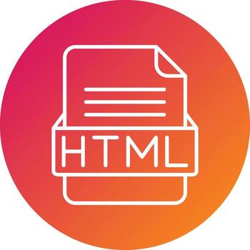 HTML File Format Vector Icon