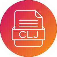 CLJ File Format Vector Icon