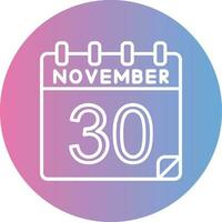 30 noviembre vector icono
